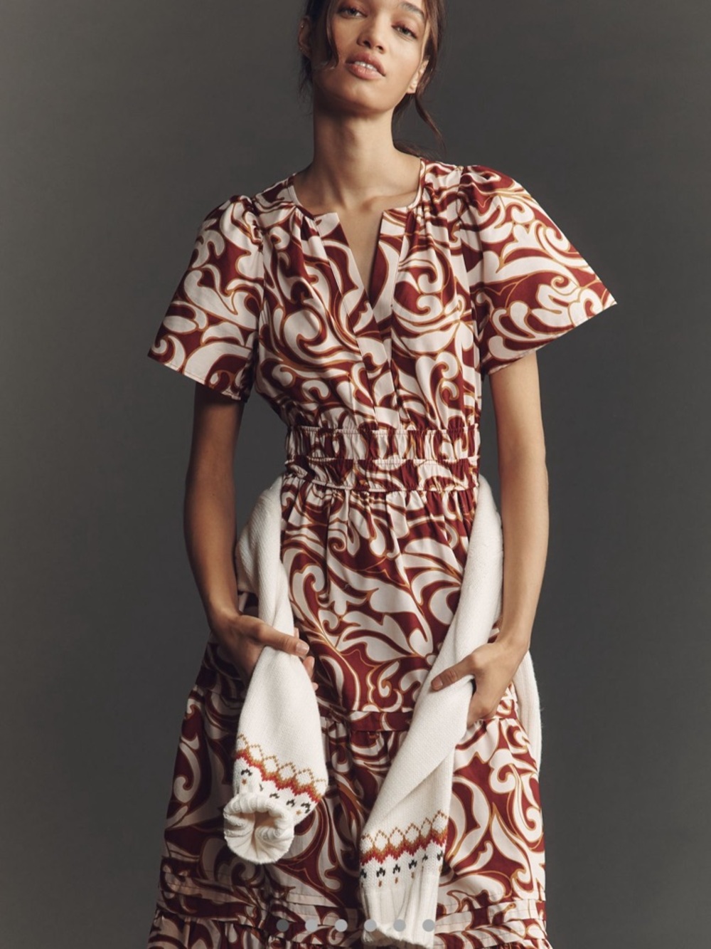 NWT! Anthropologie Somerset maxi dress in burgandy. Size small - Picture 2 of 8